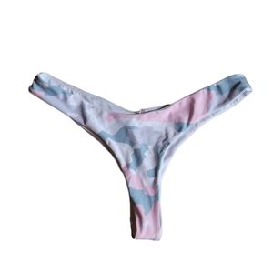 AMA BIKINIS Camo Thong Bottoms NWT S
